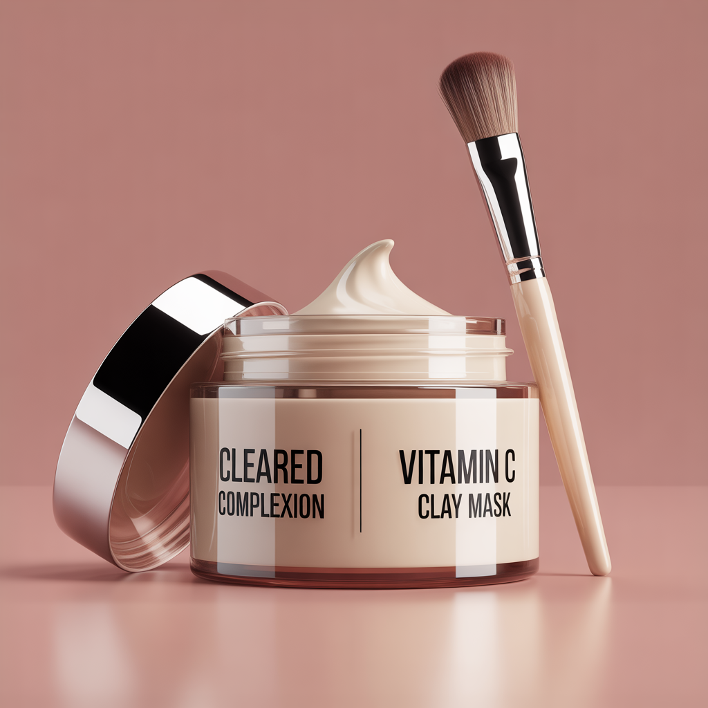 Vitamin C & Turmeric Brightening Clay Face Mask – Deep Cleansing Dark Spot Corrector for Radiant Skin
