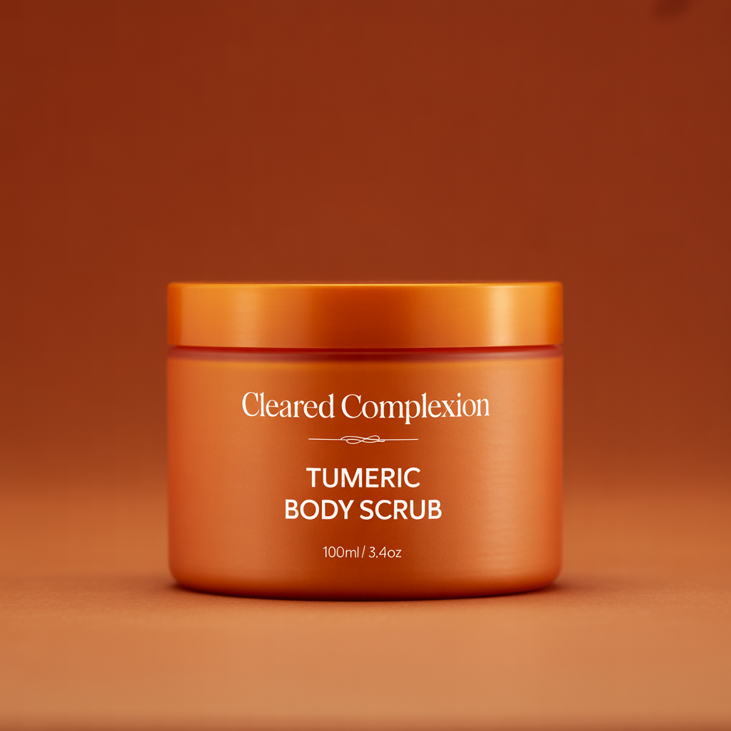 Brightening Turmeric Body Scrub – Kojic Acid & Vitamin C Exfoliator for Dark Spots & Smooth Skin